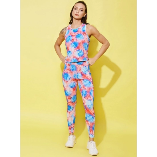 Generic Women's Polyester Lycra Printed Sleeveless Active Wear (Multicolor) Generic Women's Polyester Lycra Printed Sleeveless Active Wear (Multicolor)
