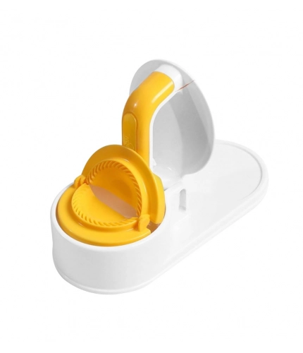 Generic Plastic Solid Dumpling Maker Mold Press (Yellow-White)