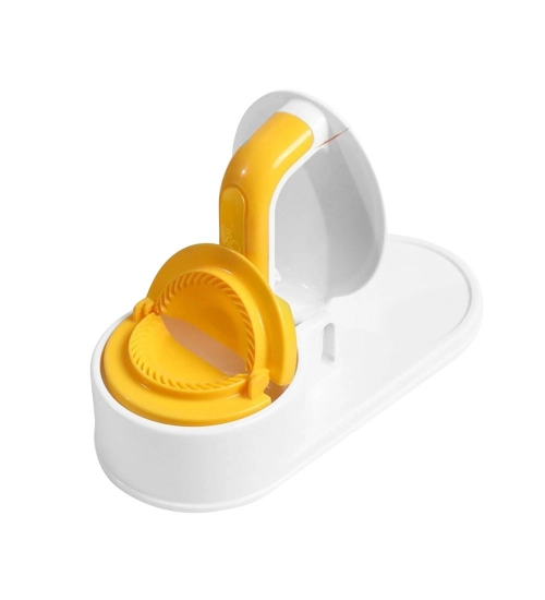 Generic Plastic Solid Dumpling Maker Mold Press (Yellow-White)
