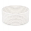 Generic Cotton 8x3 Inch Round 1 Pcs Bedside Organizer With Out Lid (White)