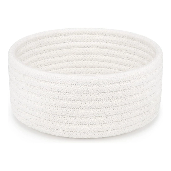 Generic Cotton 8x3 Inch Round 1 Pcs Bedside Organizer With Out Lid (White) Generic Cotton 8x3 Inch Round 1 Pcs Bedside Organizer With Out Lid (White)
