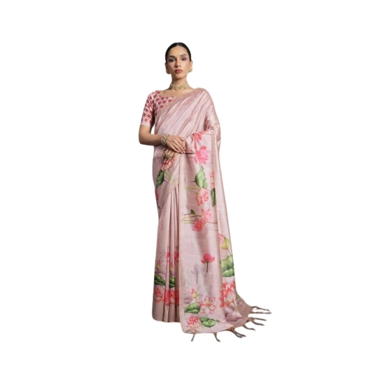 Generic Women's Cotton Printed Saree With Unstitched Blouse 5.5 Mtr (Pink) Generic Women's Cotton Printed Saree With Unstitched Blouse 5.5 Mtr (Pink)
