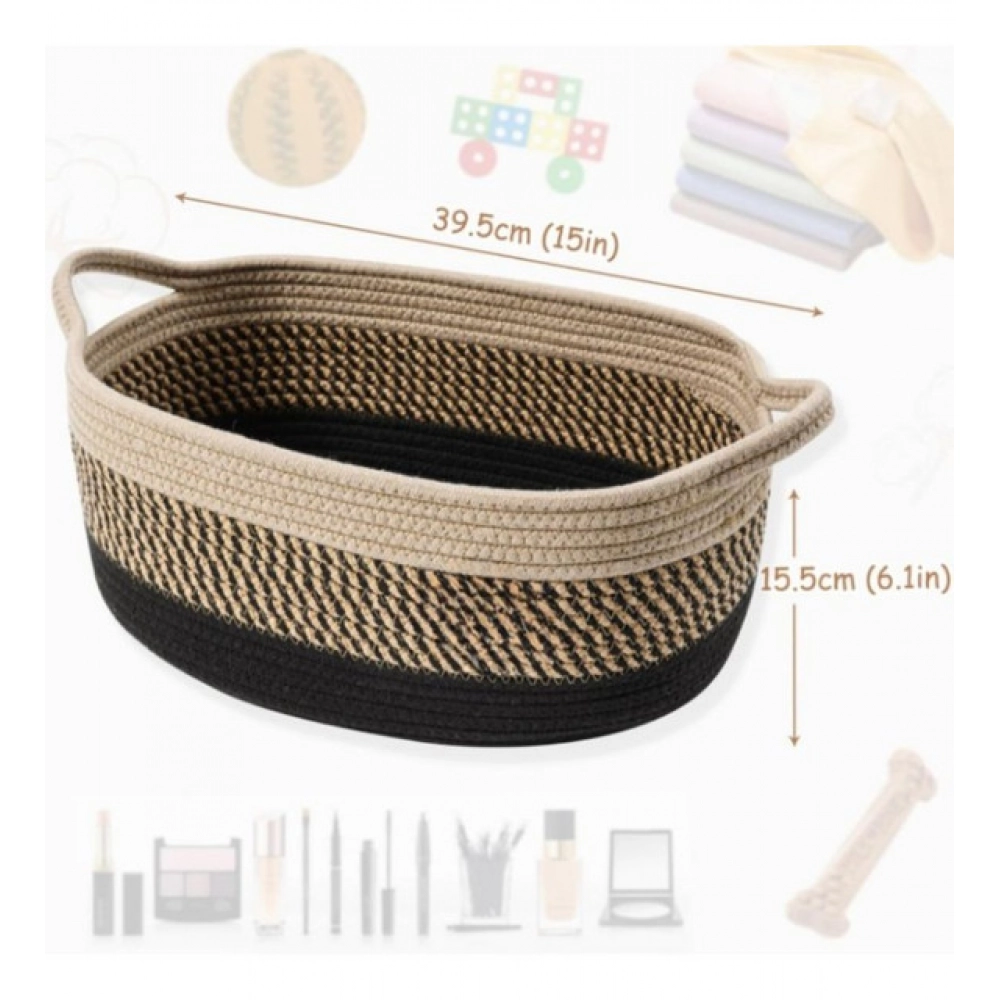 Generic Cotton Pack Of_1 Baby Basket 15x6 Inch Storage Basket For Clothes (Brown) Generic Cotton Pack Of_1 Baby Basket 15x6 Inch Storage Basket For Clothes (Brown)