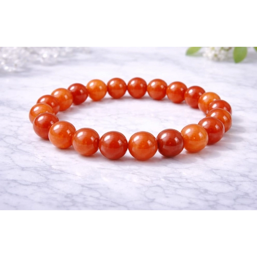 Generic Natural Crystal 8mm Carnelian Bracelet (Red) Generic Natural Crystal 8mm Carnelian Bracelet (Red)