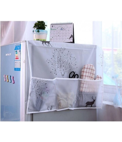 Generic Refrigerator &amp; Microwave Oven Cover – Dustproof, Waterproof, and Heat-Resistant Protective Organizer (Color: Assorted )
