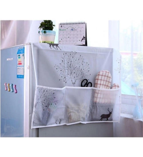 Generic Refrigerator &amp; Microwave Oven Cover – Dustproof, Waterproof, and Heat-Resistant Protective Organizer (Color: Assorted )