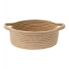 Generic Cotton 8x3 Inch Round Bedside Organizer With Out Lid (Beige)