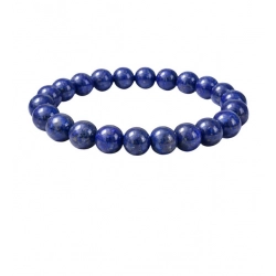 Generic Natural Crystal 8mm Lapis Lazuli Bracelet (Dark Purple)