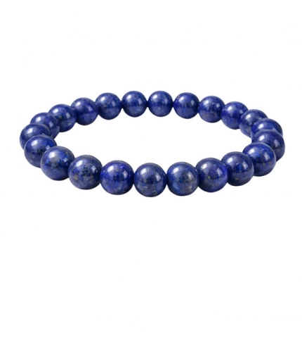 Generic Natural Crystal 8mm Lapis Lazuli Bracelet (Dark Purple)