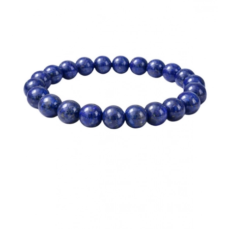 Generic Natural Crystal 8mm Lapis Lazuli Bracelet (Dark Purple)