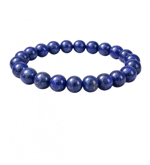 Generic Natural Crystal 8mm Lapis Lazuli Bracelet (Dark Purple)