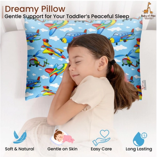 Generic Soft Plush Printed Baby Infant Pillow for Kids Age 1 To 5 Years (Blue)