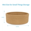 Generic Cotton 8x3 Inch Round 1 Pcs Bedside Organizer With Out Lid (Beige)