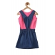 Generic Girl's Denim & Cotton Bow Sleeveless Dungaree (Pink) Generic Girl's Denim & Cotton Bow Sleeveless Dungaree (Pink)