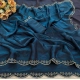 Generic Women's Satin Embellished Saree With Unstitched Blouse 5.5Mtr (Navy) Generic Women's Satin Embellished Saree With Unstitched Blouse 5.5Mtr (Navy)