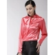 Generic Women's Polyester Solid Long Sleeves Top (Coral)