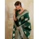 Generic Women's Silk Blend Printed Saree With Unstitched Blouse 5.5Mtr (Dark Green) Generic Women's Silk Blend Printed Saree With Unstitched Blouse 5.5Mtr (Dark Green)