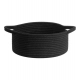 Generic Cotton 8x3 Inch Round Bedside Organizer With Out Lid (Black)