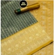Generic Women's Soft Litchi Silk Jacquard Work Saree With Unstitched Blouse 5.5Mtr ( Mustard Yellow)