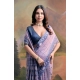 Generic Women's Blended_Cotton Woven Saree With Unstitched Blouse 5.5Mtr (Lavender)