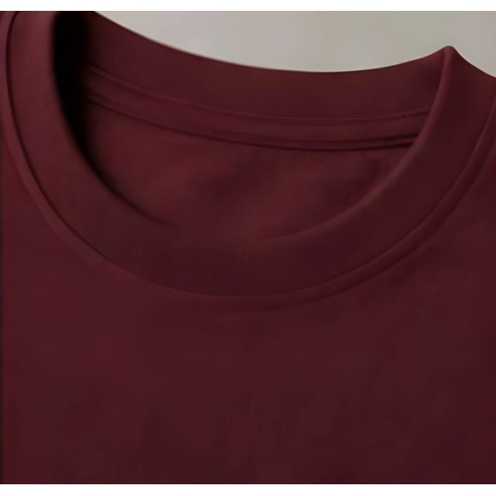 Generic Men's Cotton Blend Printed Oversized Round Neck Half Sleeve T-Shirt (Maroon) Generic Men's Cotton Blend Printed Oversized Round Neck Half Sleeve T-Shirt (Maroon)