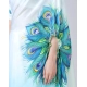 Generic Women's Soft Crepe Silk Printed Ready To Wear Saree With Unstitched Blouse 5.5Mtr (Sky Blue)