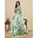 Generic Women's Faux_Georgette Printed Saree With Unstitched Blouse 5.5Mtr (Light_Green)