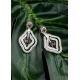 Generic Women's Brass Silver Plated Drop Earrings (Red) Generic Women's Brass Silver Plated Drop Earrings (Red)