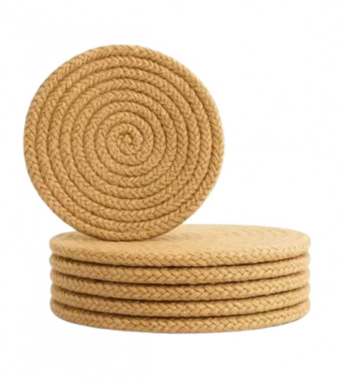 Generic Cotton Rope Drink Coasters 6 Pcs Set (Beige) Generic Cotton Rope Drink Coasters 6 Pcs Set (Beige)