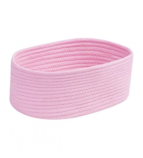 Generic Cotton Oval 10x7x5 Inch Bedside Organizer With Out Lid (Pink) Generic Cotton Oval 10x7x5 Inch Bedside Organizer With Out Lid (Pink)