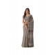 Generic Women's Georgette Printed Saree With Unstitched Blouse 5.5Mtr (Grey)