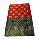 Generic Women's Jacquard Printed Saree With Unstitched Blouse 5.5Mtr (Red)