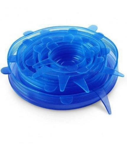Generic Pack Of 2_Silicone Lids – Reusable Stretchable Covers for Bowls And Containers (Color: Assorted )