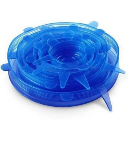 Generic Pack Of 2_Silicone Lids – Reusable Stretchable Covers for Bowls And Containers (Color: Assorted )