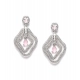 Generic Women's Brass Silver Plated Drop Earrings (Pink) Generic Women's Brass Silver Plated Drop Earrings (Pink)