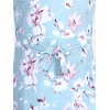 Generic Girl's Polyester Crepe Floral Bell Sleeve Dress (Turquoise Blue) Generic Girl's Polyester Crepe Floral Bell Sleeve Dress (Turquoise Blue)
