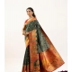 Generic Women's Faux_Banarasi Woven Motifs Saree With Unstitched Blouse 5.5Mtr (Dark_Green) Generic Women's Faux_Banarasi Woven Motifs Saree With Unstitched Blouse 5.5Mtr (Dark_Green)