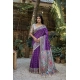 Generic Women's Faux_Tussar Geometric_Print Saree With Unstitched Blouse 5.5Mtr (Purple) Generic Women's Faux_Tussar Geometric_Print Saree With Unstitched Blouse 5.5Mtr (Purple)
