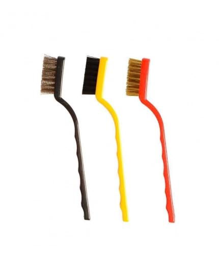 Generic Pack Of 3_Small Wire Brush Set for Cleaning And Rust Removal (Color: Assorted )