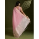 Generic Women's Tissue Checks_With_Buttis Saree With Unstitched Blouse 5.5Mtr (Light_Pink)