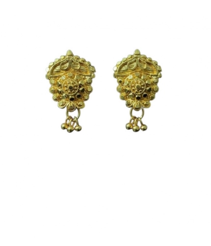 Generic Women's Pack of_2 Brass Gold-Plated Earrings (Gold)
