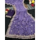 Generic Women's Georgette Embellished Saree With Unstitched Blouse 5.5Mtr (Purple) Generic Women's Georgette Embellished Saree With Unstitched Blouse 5.5Mtr (Purple)