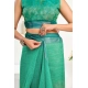 Generic Women's Faux Linen Floral Ready to wear Saree With Unstitched Blouse 5.5Mtr (Green) Generic Women's Faux Linen Floral Ready to wear Saree With Unstitched Blouse 5.5Mtr (Green)