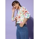Generic Women's Polyester Floral 3-4th Sleeves Shrug (Multicolor) Generic Women's Polyester Floral 3-4th Sleeves Shrug (Multicolor)