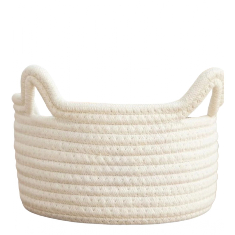 Generic Cotton Pack Of_1 Cat Basket 8x4 Inch Storage Basket For Clothes (White) Generic Cotton Pack Of_1 Cat Basket 8x4 Inch Storage Basket For Clothes (White)