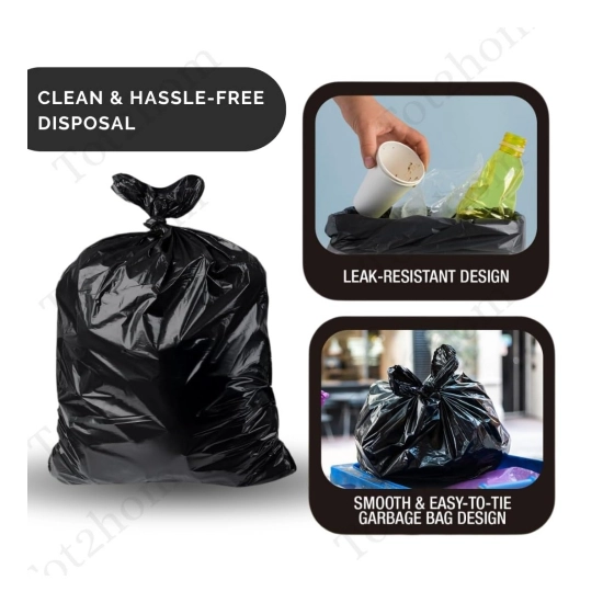 Generic Pack of 4 Plastic 19 x 21 Inches Garbage Bag (Black) Generic Pack of 4 Plastic 19 x 21 Inches Garbage Bag (Black)