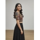 Generic Women's Crepe Position Print V Neck Short Sleeve Readymade Blouse (Black 38 Ready , Alterable 36–40)-PID65821 Generic Women's Crepe Position Print V Neck Short Sleeve Readymade Blouse (Black 38 Ready , Alterable 36–40)-PID65821