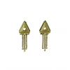 Generic Women's Pack of_2 Brass Gold-Plated Earrings (Gold) Generic Women's Pack of_2 Brass Gold-Plated Earrings (Gold)