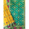 Generic Women's Patola Silk Meena And Zari Woven Saree With Unstitched Blouse 5.5Mtr (Yellow)