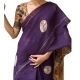 Generic Women's Linen Printed Saree With Unstitched Blouse 5.5Mtr (Purple) Generic Women's Linen Printed Saree With Unstitched Blouse 5.5Mtr (Purple)